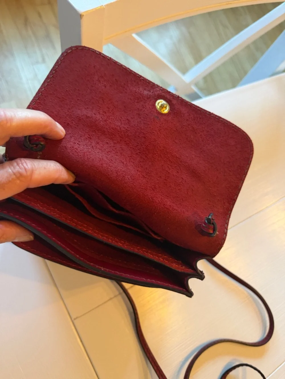 Red Leather Crossbody Bag